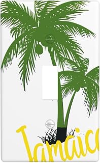 Palm Tree Jamaica Pc Decorative Wall Panel, A Medium-Sized Non Breakable Thermoplastic Panel Cover Used For Decorating Socket Switches