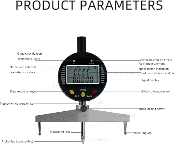 High Accuracy Digital Radius Gauge Digital Radius Indicator Measurement Tool,Measuring Radius with Data Transfer Function