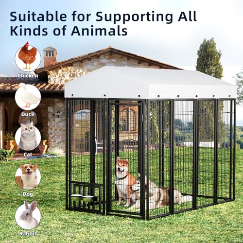 Large-Outdoor-Dog-Kennel-Welded-Wire-Dog-Enclosures-for-Outside-Heavy-Duty-Outdoor-Dog-Cage-with-Waterproof-and-Sunproof-Top-Cover-and-Safety-Lock-for-Outdoor-Use-65L-x-35W-x-59H - Cucciolini Doodles   Large-Outdoor-Dog-Kennel-Welded-Wire-Dog-Enclosures-for-Outside-Heavy-Duty-Outdoor-Dog-Cage-with-Waterproof-and-Sunproof-Top-Cover-and-Safety-Lock-for-Outdoor-Use-65L-x-35W-x-59H