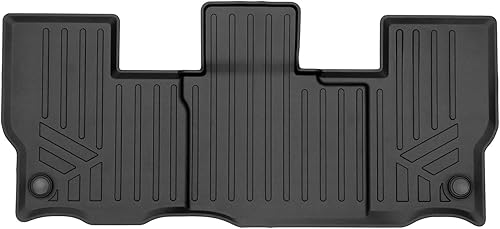 SMARTLINER Juego de alfombrillas negras de tercera fila para todo tipo de clima, compatibles con Jeep Wagoneer/Grand Wagoneer 2022-2023 (modelo de 8