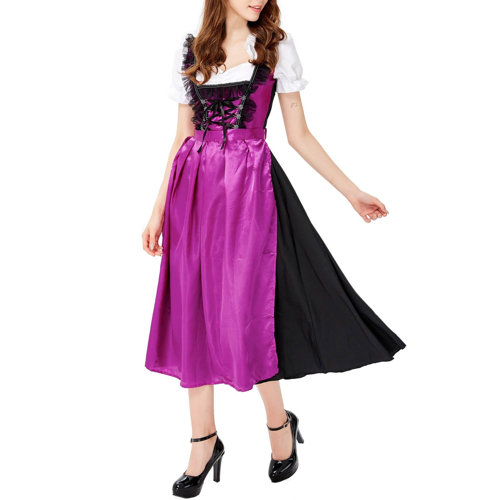 Generico Grembiule da donna taglie forti con scollo, costume da ragazza della birra 'Oktoberfest