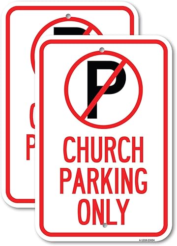 Paquete de 2 letreros de aluminio de calibre pesado de 12 x 18 pulgadas, aluminio libre de óxido, resistente a la intemperie, impermeable,