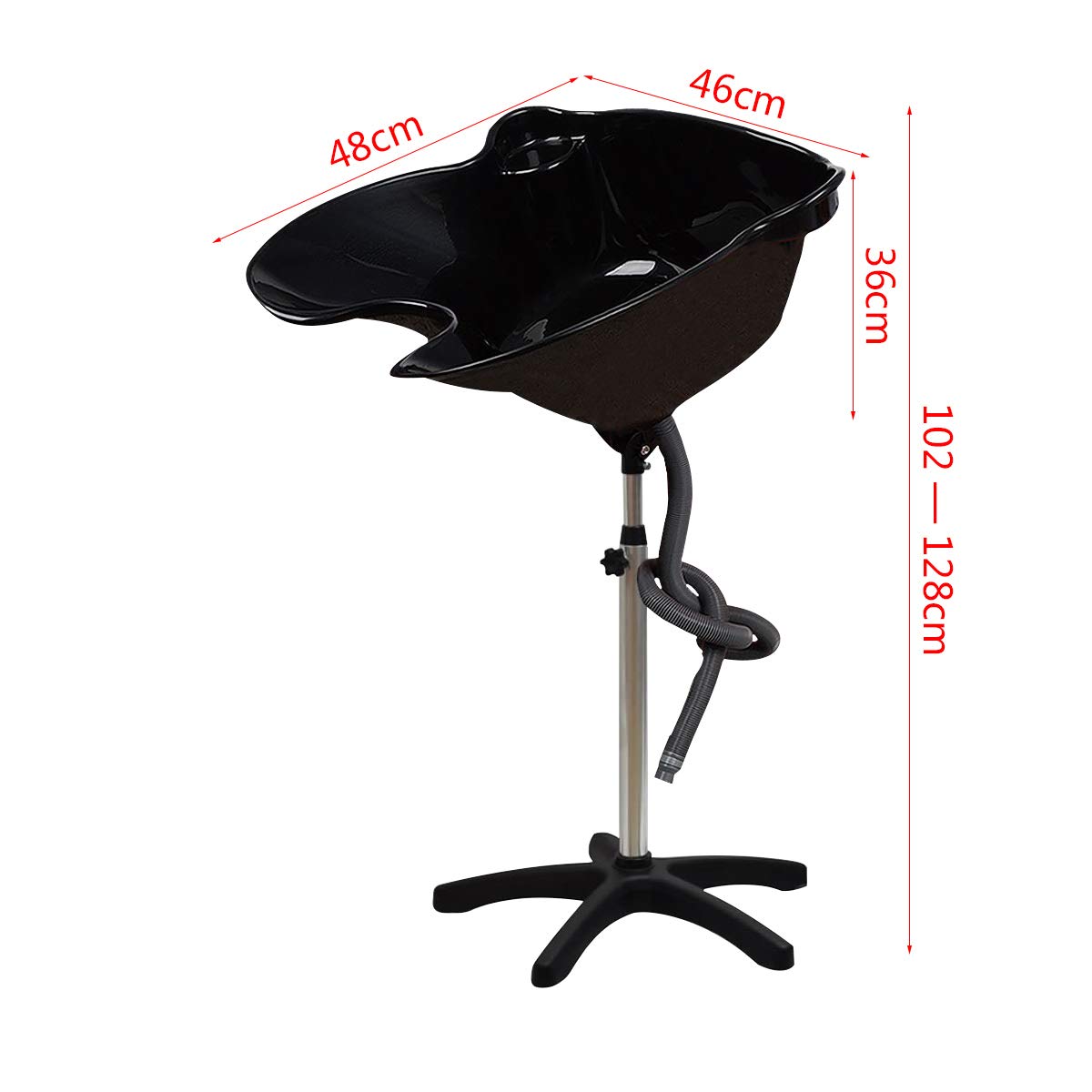 Waschen de Frisur Bassin Shampoo Waschbecken Spüle tragbar Mobile verstellbar Friseur Becken Salon Barber