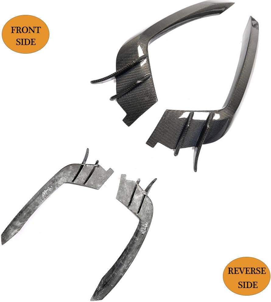 Front Bumper Vent fits Audi A6 Sline S6 Sedan/Wagon 4Door 2015-2018 Customized Real Carbon Fiber CF Air Fender Scoop Spoiler Protector Winglets Splitter Cover Trims