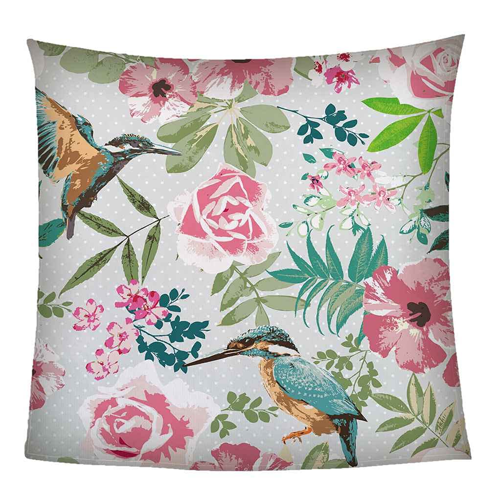 Couverture sofa oiseau fleur rose plaid d'appoint pour soirées canapé et voyages