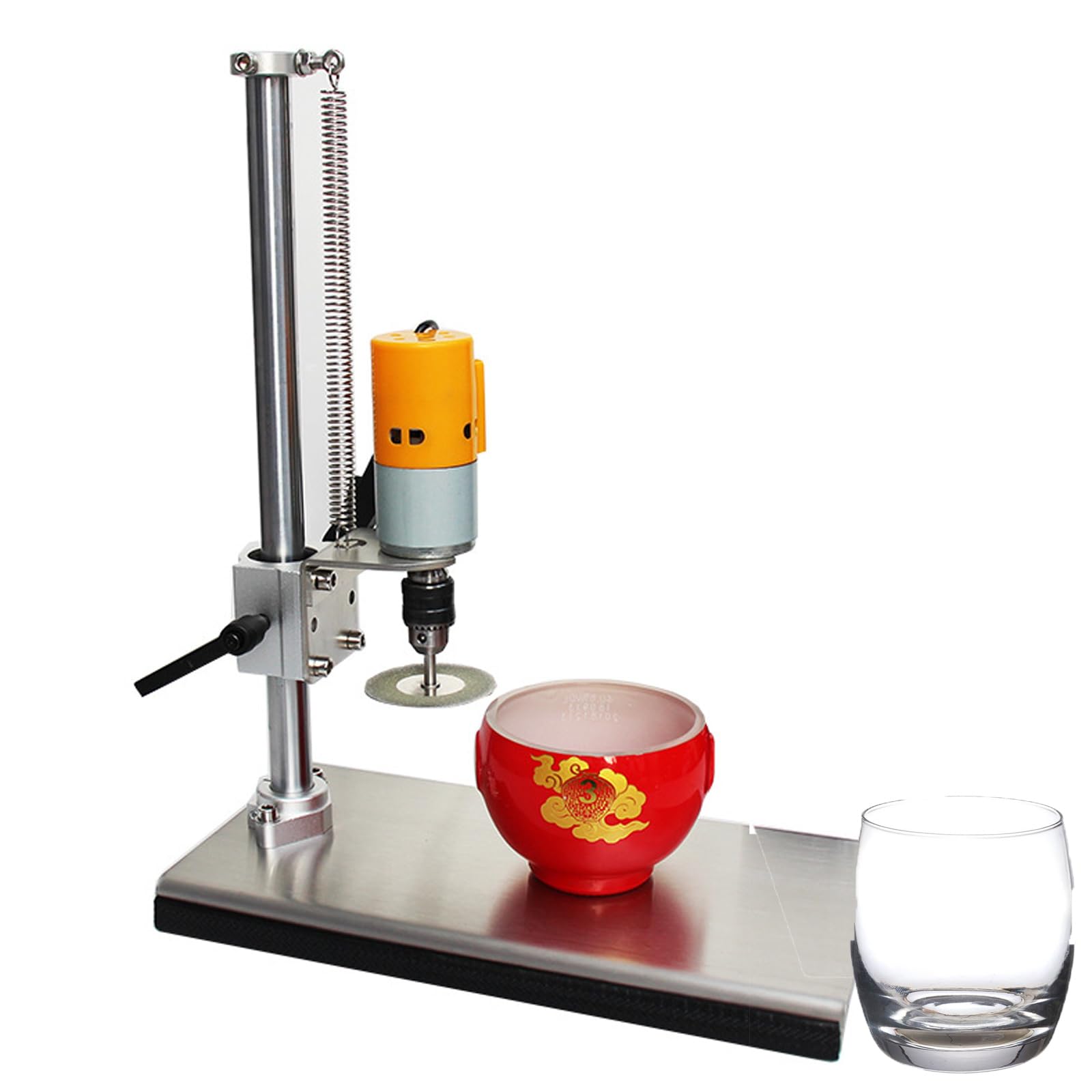 Máquina cortadora de Botellas de Vidrio con 4 Cuchillas abrasivas, Altura Ajustable para Botellas de Vino y Manualidades.
