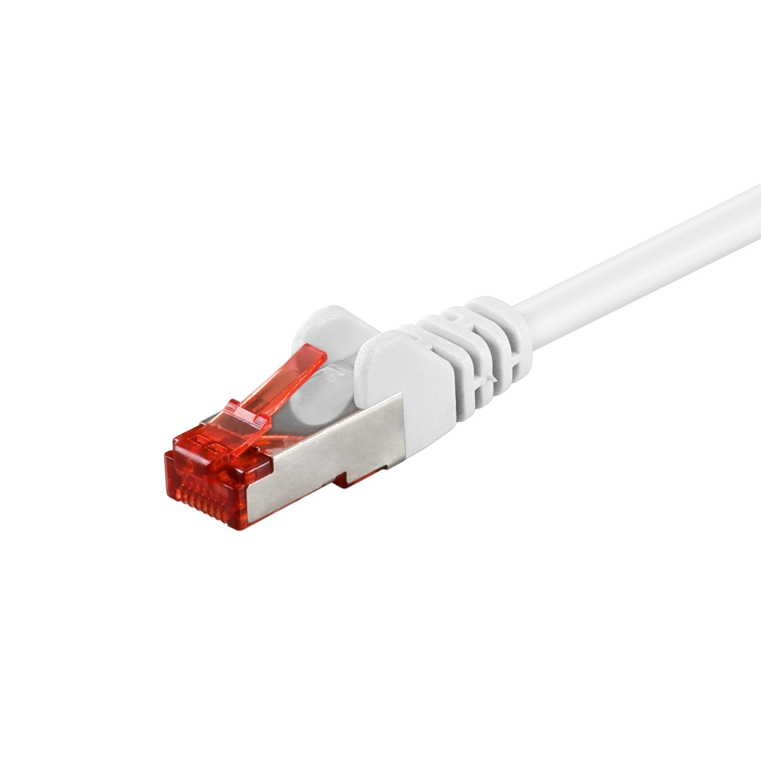 Goobay 92764 Cavo di rete Lan CAT 6 per Gigabit Ethernet S-FTP Cavo patch a doppia schermatura con spina RJ45, 15 m, bianco