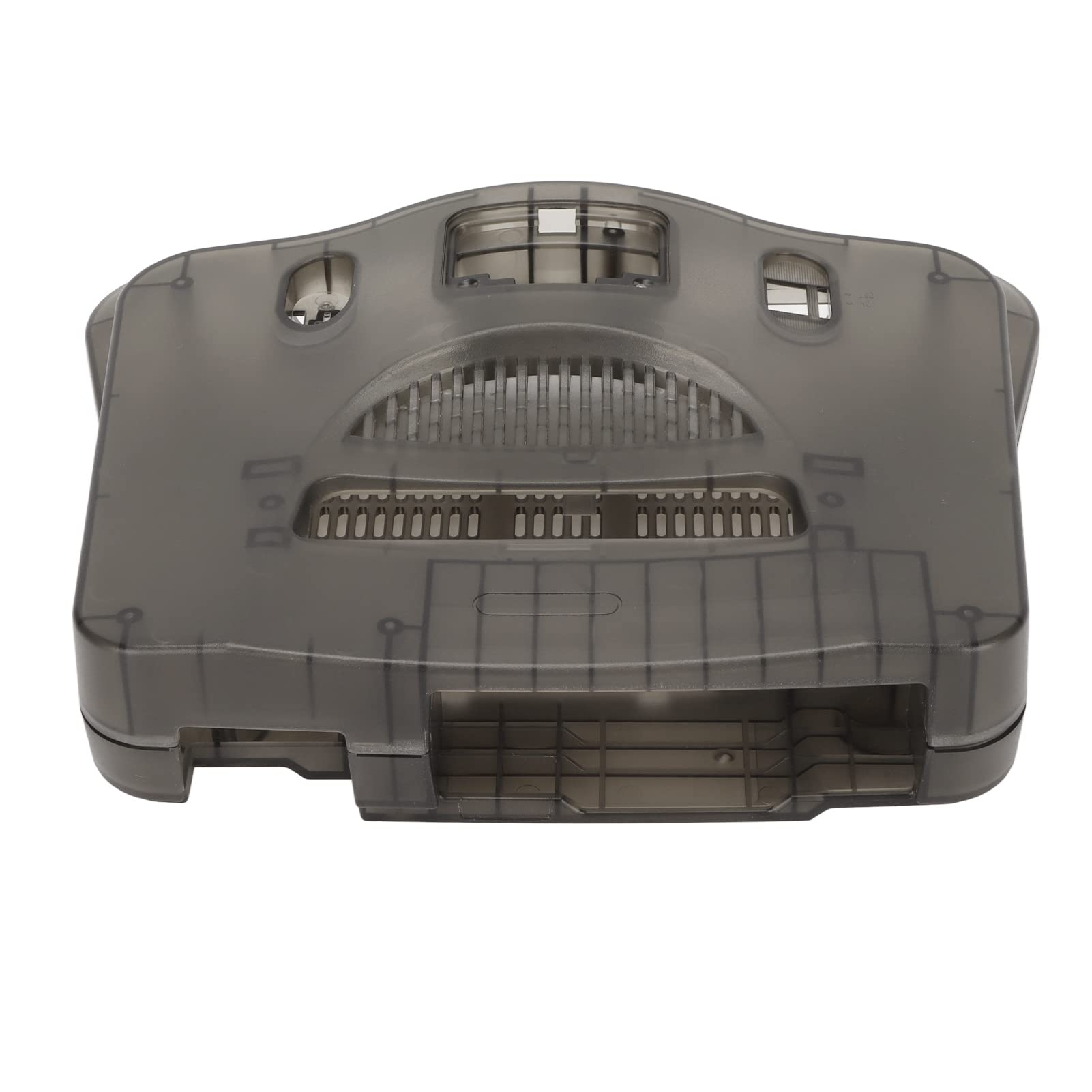 Estuche de Almacenamiento Gris Translúcido para N64, Carcasa Protectora para Consola Retro, Estuche de Repuesto para Consola de Videojuegos