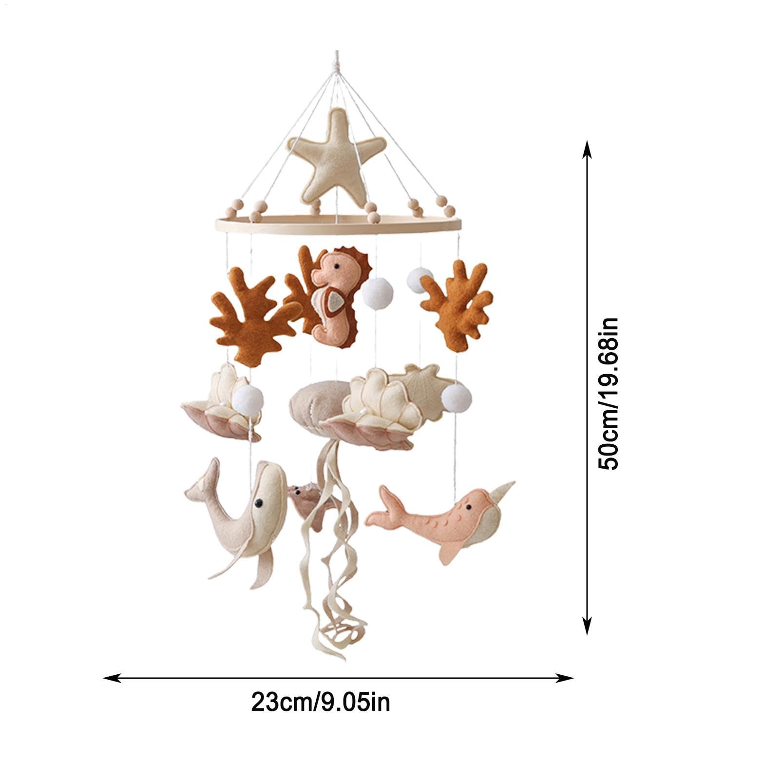 Mobile de Berceau Thème Animaux Marins, Vie Océanique, Accessoire Apaisant Bébé