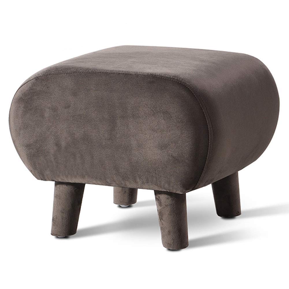 Pouf banc bois velours pour l'entrée et le salon comme assise d'appoint