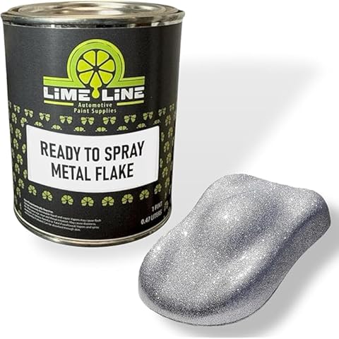 LiME LiNE Silver Metal Flake Basecoat - No Reducer Needed, Ready-to-Spray (1 Pint) Cover