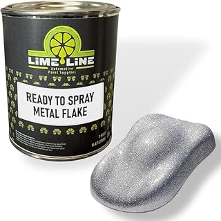 LiME LiNE Silver Metal Flake Basecoat - No Reducer Needed, Ready-to-Spray (1 Pint)