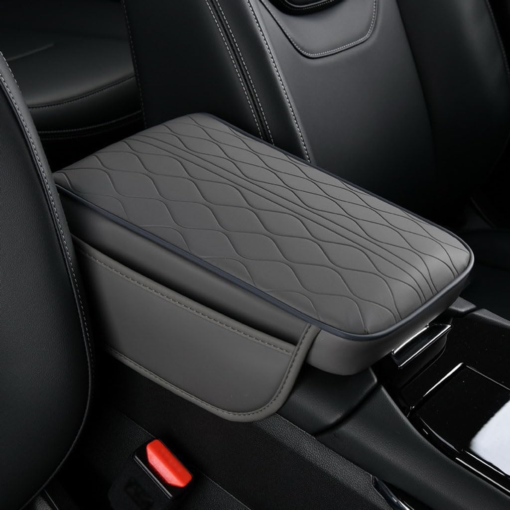 Car Armrest Pad for Mercedes Benz EQ EQC EQV EQE EQS 350 400 450+ 580 Universal Armrest Cushion Pad Car Armrest Cover Car Center Console Cushion Pad,Grey