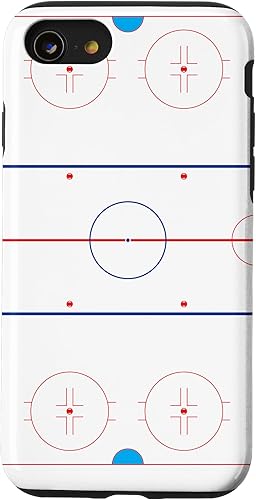 Carcasa para iPhone SE (2020), 7 y 8, diseño de pista de hockey sobre hielo