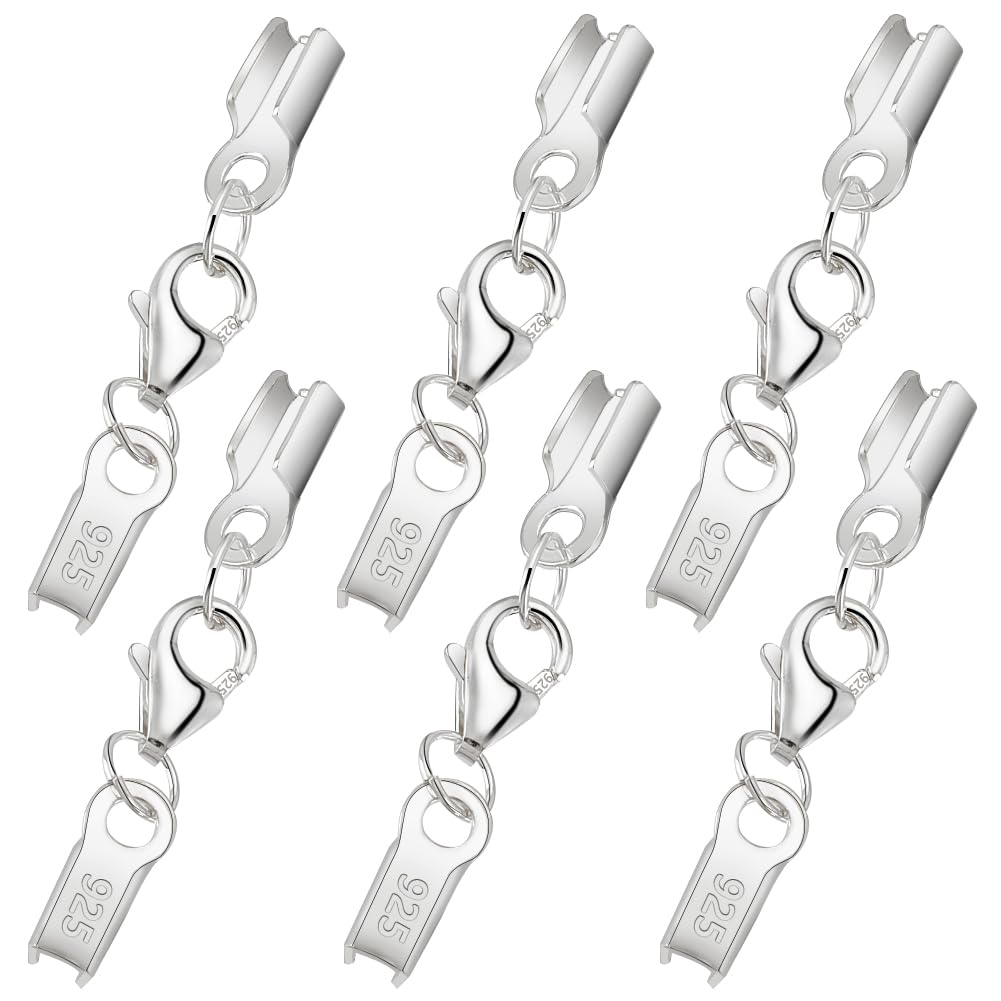 Amazon.com: PH PandaHall 6pcs 925 Sterling Silver Fold Over Cord