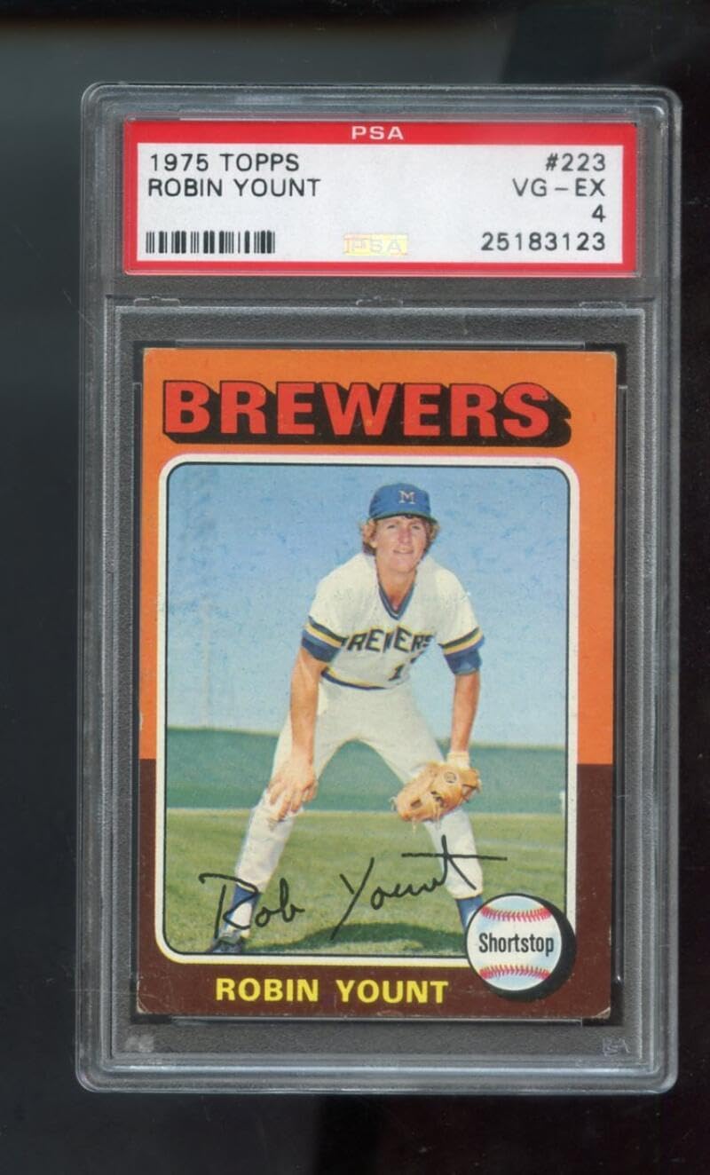1975 Topps #223 Robin Yount ROOKIE RC PSA 4 Graded Baseball Card MLB Milwaukee Brewers