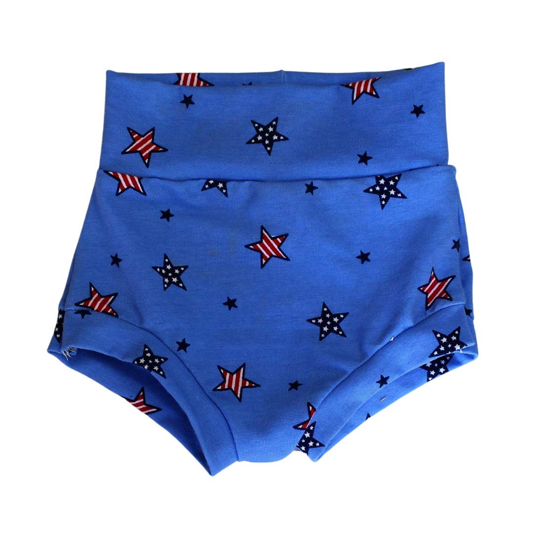 Highwaisted Stars and Stripes Bummies, Baby Shorts, Multiple Sizes Available