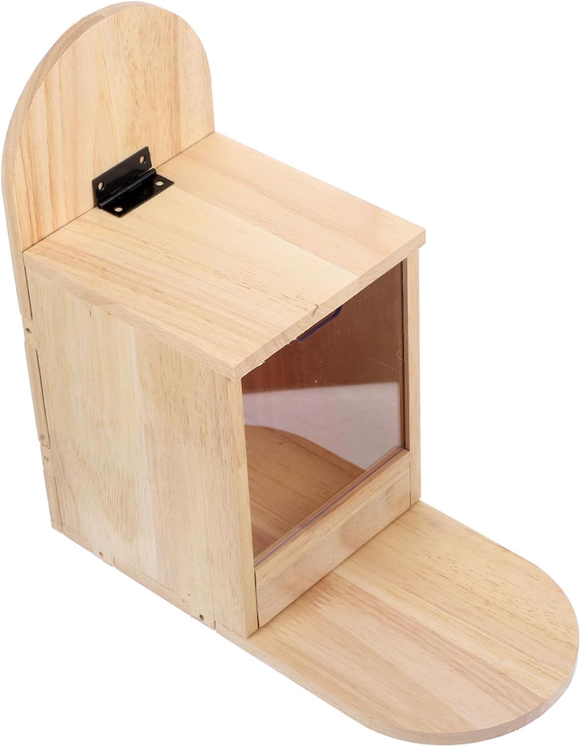 Sosoport Wooden Squirrel Feeder Table Picnic Feeder for Outdoor Squirrels Easy to Clean Attracts Nuts and Wildlife Feeding Box for Garden Decor