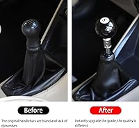 Vista 6 de AUCELI Pomo de palanca de cambios para automóvil, engranaje manual No.8 tipo bola de billar, perilla de palanca de cambios de coche, perilla