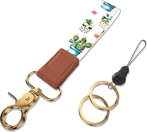 Handlein Key Ring Bracelet Mini Keychain Bracelet for WomenKey Rings for Keychains Holder Car ID Badges Card Wallet Phone.