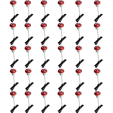 30Pcs Cute & Sweet Mushroom Sprout Flower Hair Clips - Ladylike -...