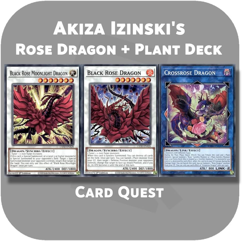 Complete Custom Deck for Yu-Gi-Oh! 5D's - Akiza Izinski's Rose Dragon & Plant Synchro Deck