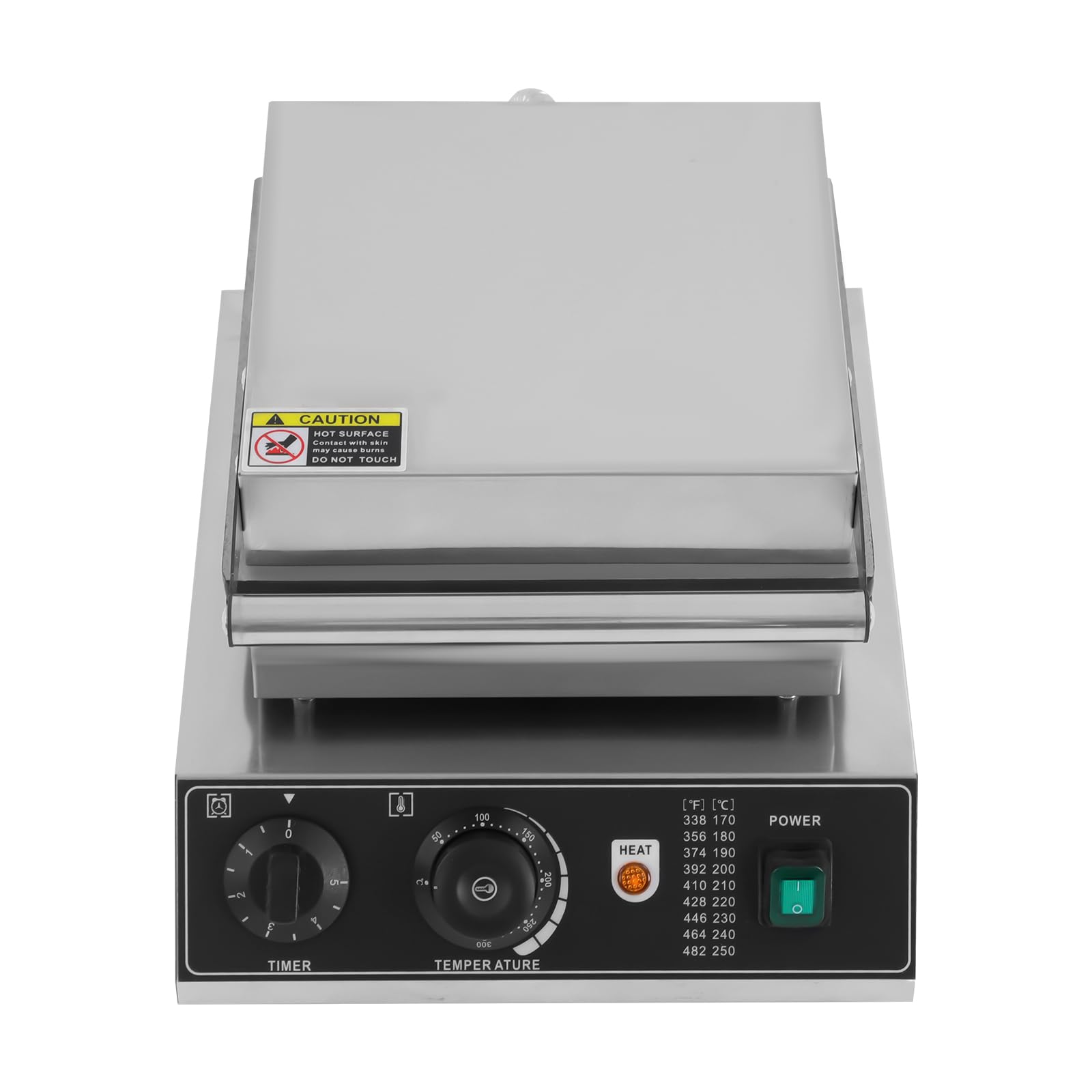 Máquina de gofres comercial de 1700 W, máquina de gofres con revestimiento antiadherente, con control de temperatura y tiempo, para restaurante panadería Snack-Bar (estilo de rombo)