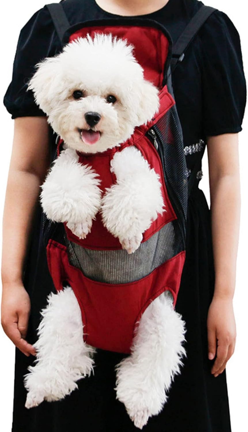 Pet Chest Backpack, Breathable Portable Dog Front Carrier Backpacks for Travel Hiking Camping
