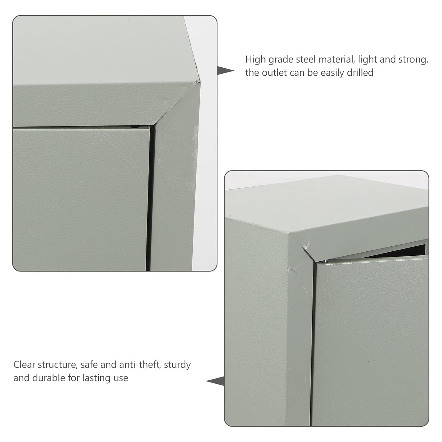 Weatherproof Outdoor Breaker Box Electrical Junction Enclosure with Lockable Latch Distribution Cabinet for Industrial and Residential Use
