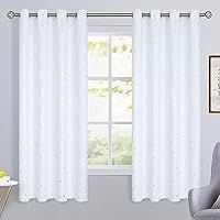 Vista 441 de BGment Room Darkening Curtains 95 Inches Long, Grommet Thermal Insulated Blackout Curtains with Wave Line and Dots Printed for Bedroom, 2 Panels