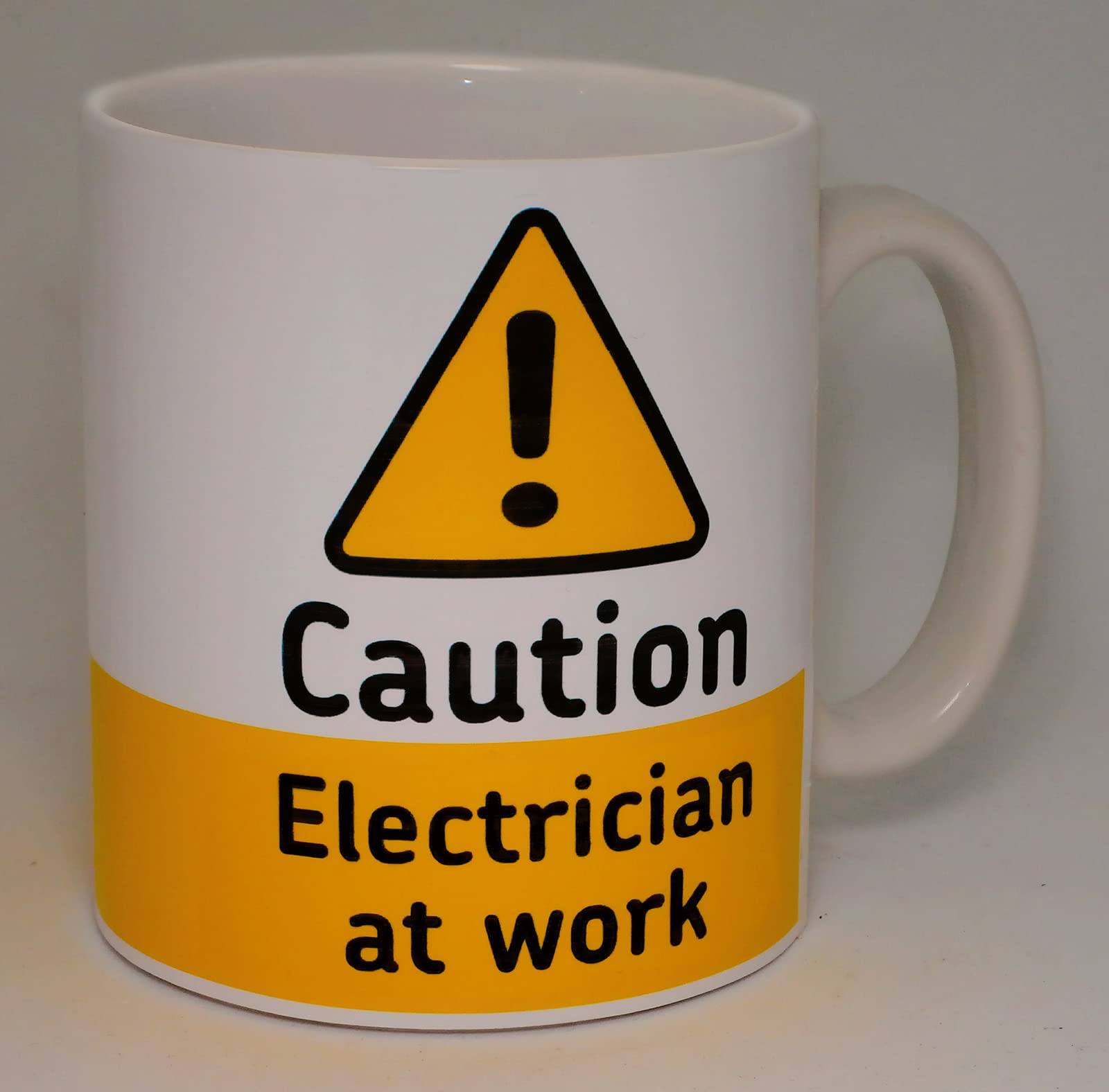 Caution Electrician at Work Ceramic Mug Funny Novelty Gift
