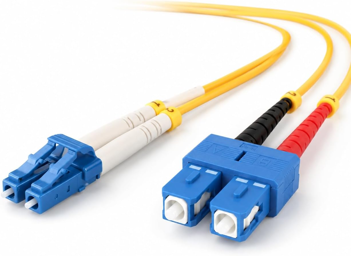1aTTack.de 1 x Дуплексный патч-кабель LC/UPC 2 м OS1/OS2 LWL DX, SC/UPC SM мономодальный - 9/125 мкм LSZH желтый