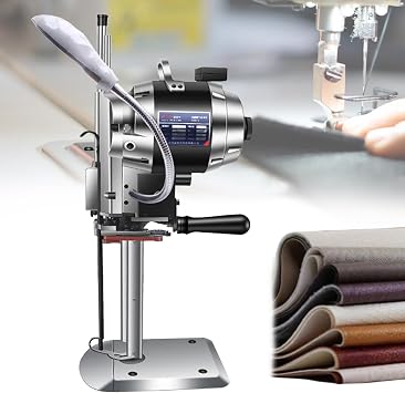 Large Electric Fabric Cutter Cloth Cutter Cutting Machine Electric Vertical Scissors Industrial Grade for Multi-Layer Cloth Fabric Leather Wool Rubber Curtain and Carpet,6in