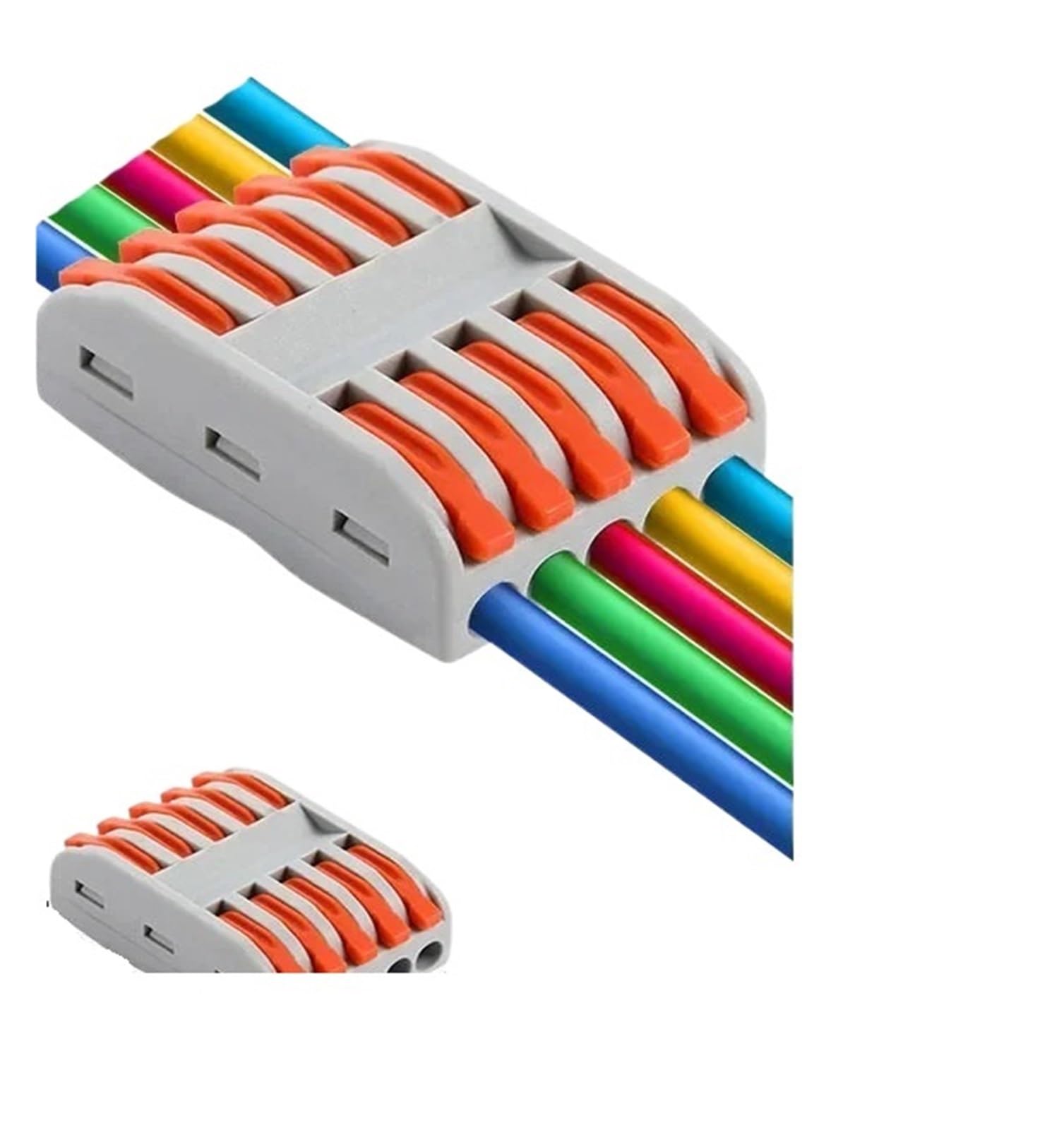 Morsettiera connettore cavo elettrico push-in multiplo da 1 ingresso Connettori for cavi a cablaggio rapido universale for il collegamento dei(SPL-5(PCT-225),30 PCS)