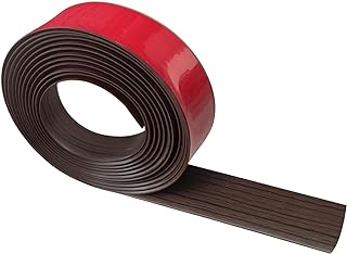 Vinyl Floor Transition Strip Self Adhesive 2"×20' Brown Wood Grain Floor Divider Strip Flooring Transition Strips for Laminate Flooring, Uneven Floors, Carpet, Tiles (20FT, 2in, Brown Wood Grain)