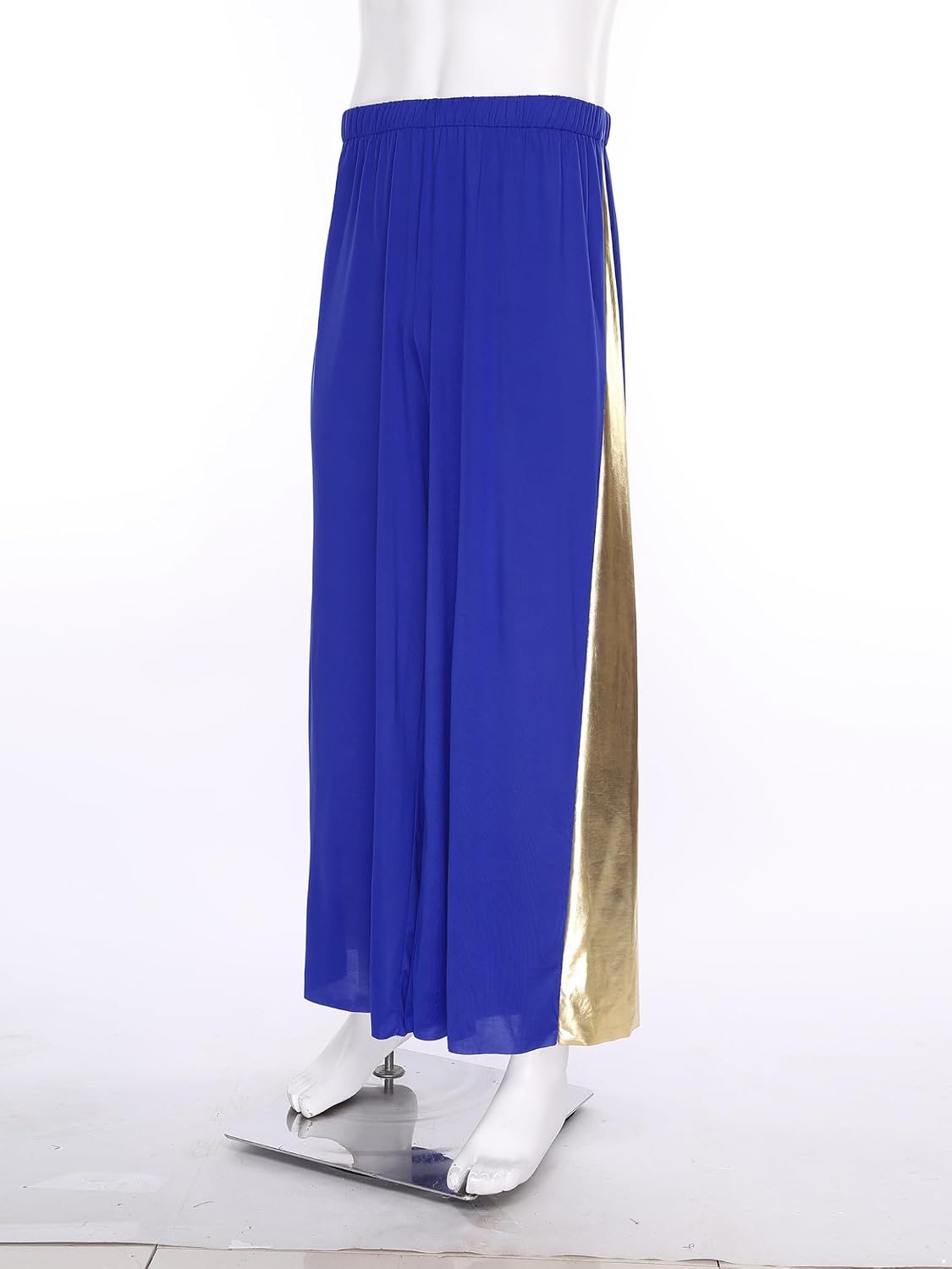 Mens Praise Worship Dance Wide Leg Loose Pants Shiny Liturgical Dancewear Church Costume