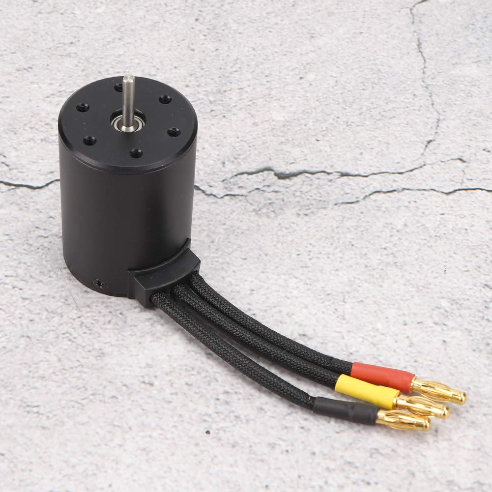 3650 Bezszczotkowy silnik RC o wysokim momencie obrotowym Akcesorium samochodowe do HSP 1/8 1/10 Czarny (5200KV)