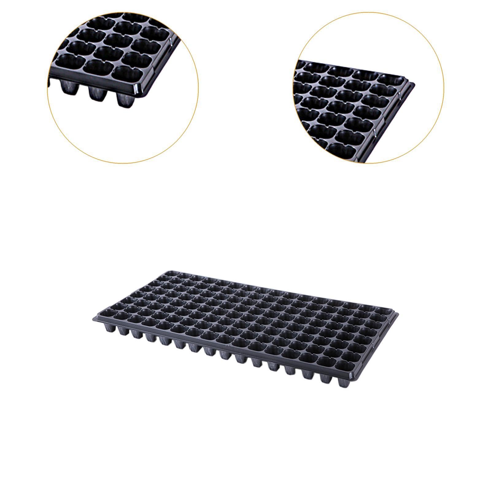 10 Piezas Bandejas para Semillero Bandejas de Germinación Bandejas para Plántulas Bandejas para Cultivo Material Resistente Adecuado para, 128 Agujeros