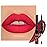 evpct 1Pcs Fire Bright Red Matte Lip Liner & Liquid Lipstick Stain Makeup Set for Women, Red Lip Liner Stain Long Lasting Waterproof Smudge Proof, Cruelty Free Lip Stick Makeup 24 hours originales, 64