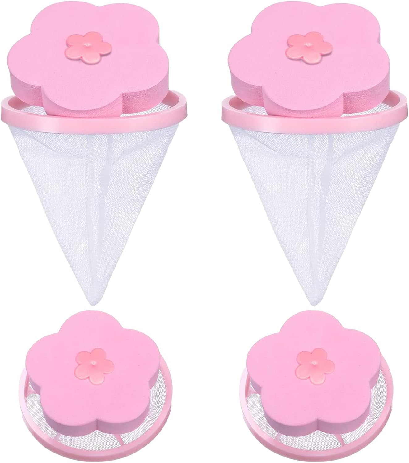 4pcsReusable Household Filter Washer Trap Net Pouch,pet