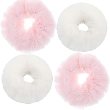 Shu Shu Hair Ornament, Shu Shu Small, Adult Hair Ornament, Fluffy and Cute, Hair Accessory, Natural Fluffy, Fur Ball, Shu Shu Set, Fur White + Pink