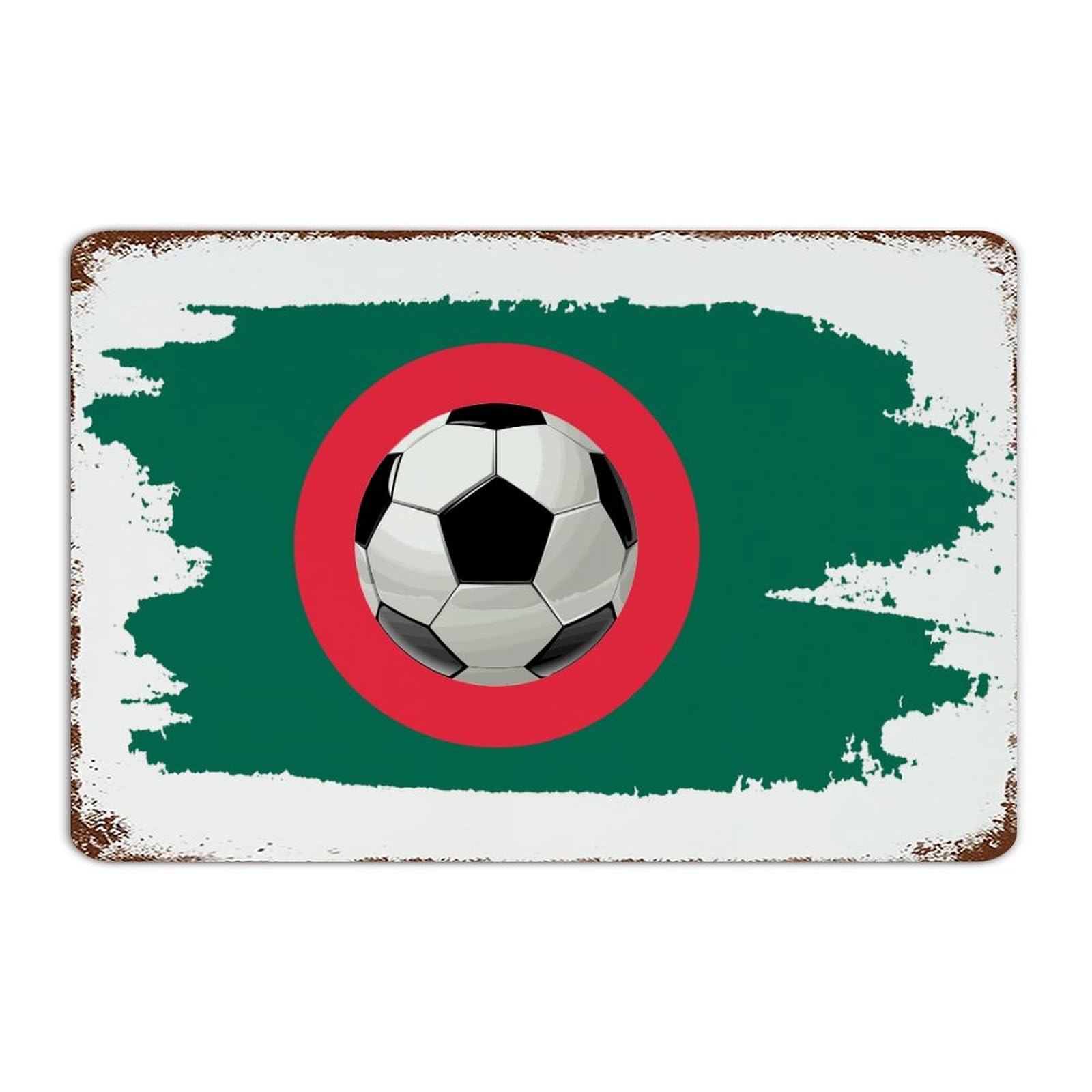 Plaque métal extérieur football Bangladesh décoration porche chambre 30x45