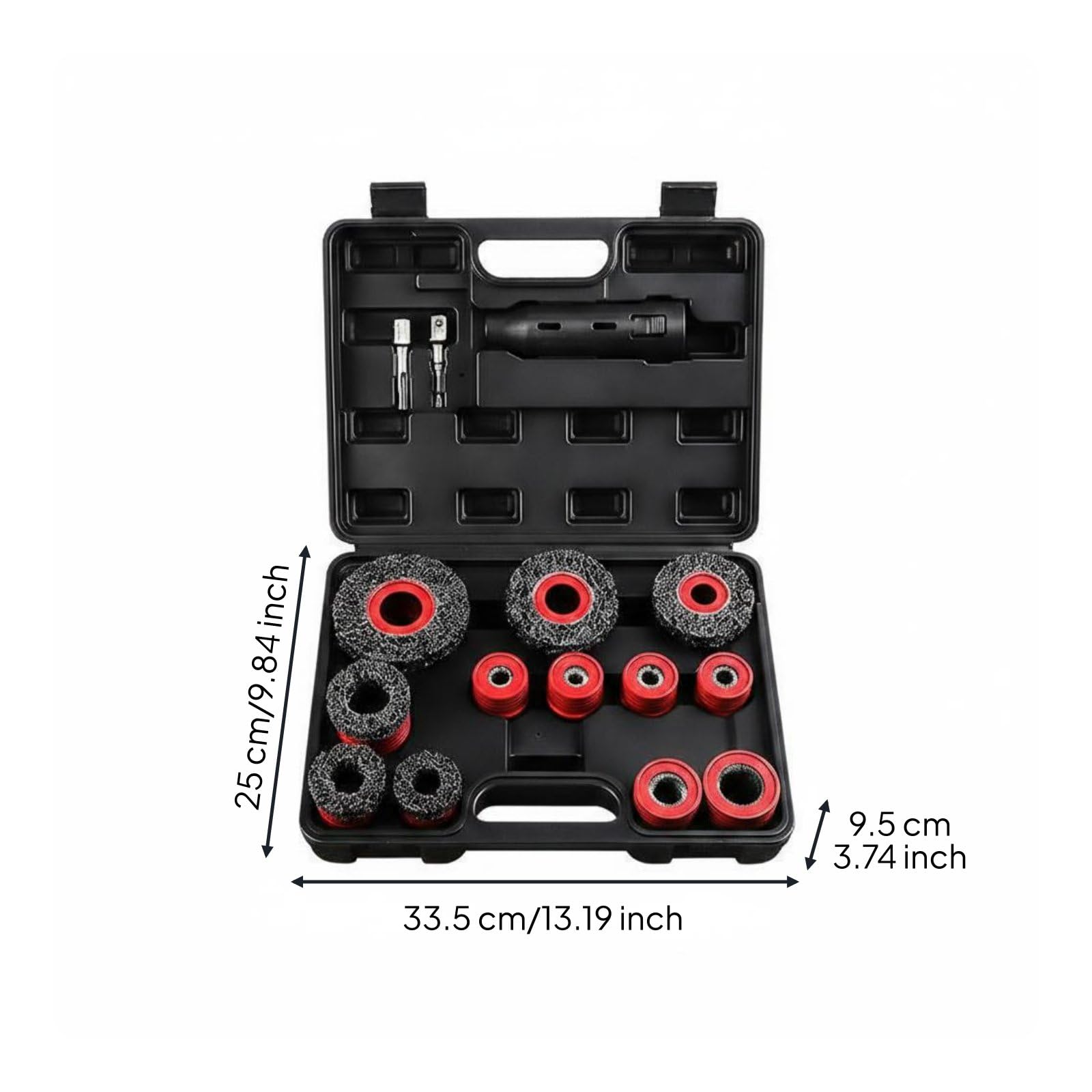 Spazzola per Pulizia Mozzo Ruota Spazzola Ruota Auto Spazzola Bulloni Strumento Versatile con Materiali Resistenti Adatta per Officina Manutenzione Veicoli Garage