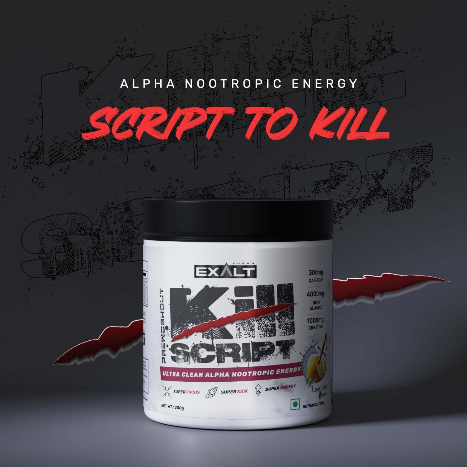 Kill Script Pre Workout, Orange Axe, 300g, 30 Servings — Amazon image 5