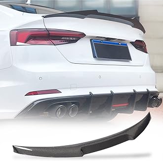 Carbon Fiber Trunk Spoiler Compatible with 2018-2025 Audi A5 S5 RS5 4-Door B9 Rear High Kick Wing Lip Spoiler Body Kits Factory Outlet