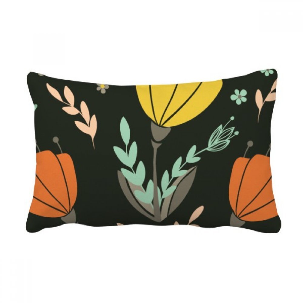 Coussin de fleur d'oranger jaune rectangulaire de 40x60 cm pour la décoration du canapé de salon