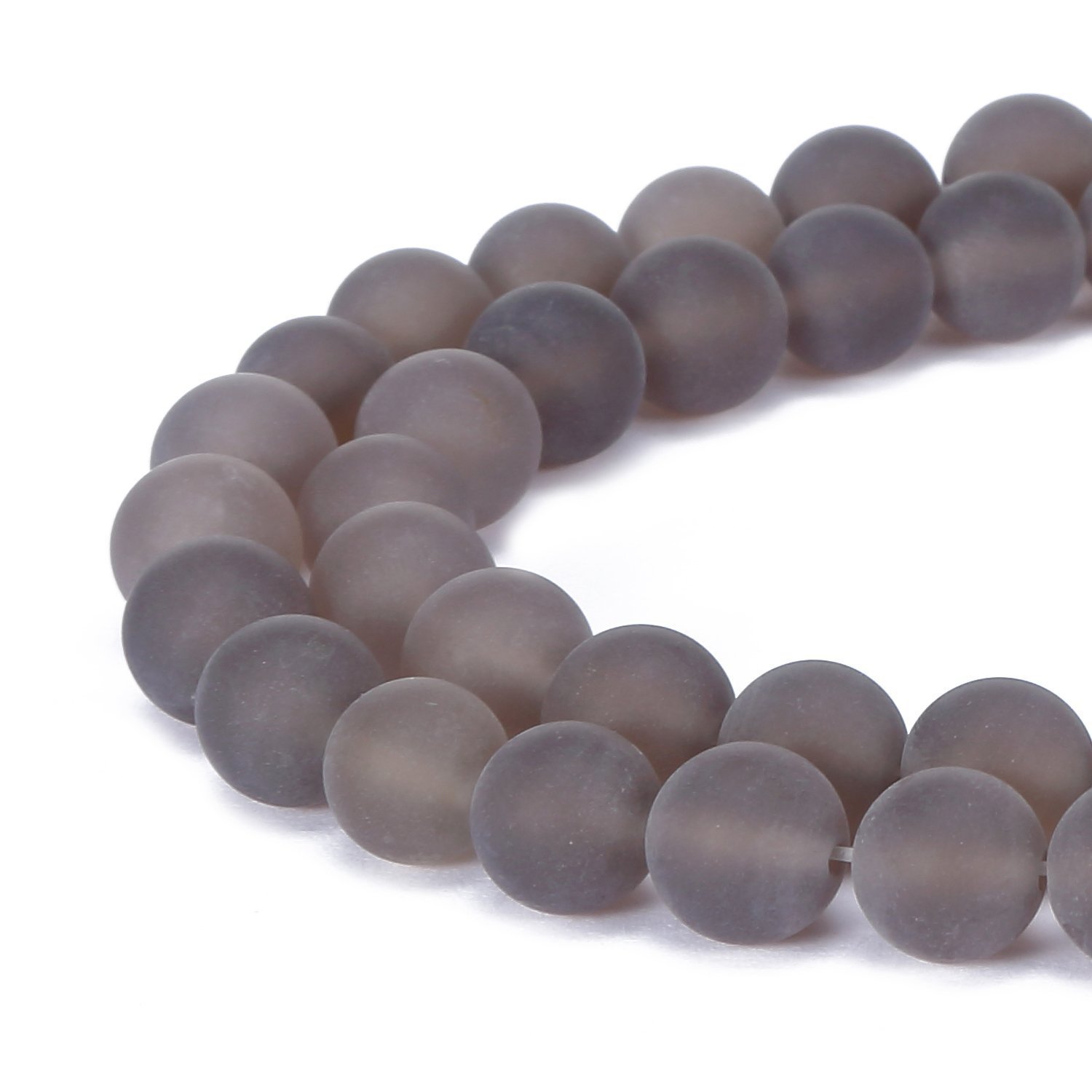 Ruilong Grey Agate Gorgeous Natural Fushia Drusy Agate Gemstone Matte Round Loose Beads For Jewelry Making