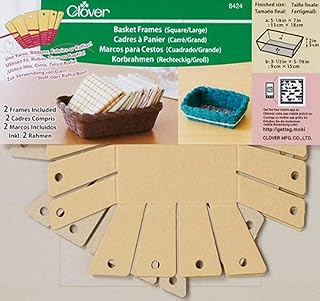 Clover 8424 2-Piece 7-Inch by 5-1/8-Inch by 2-Inch Basket Frames, Large, Square