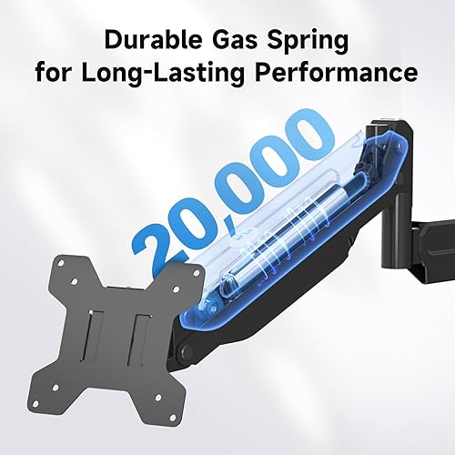 Miniatura 4 de Suptek Soporte independiente para monitor dual de hasta 32 pulgadas, soporte de monitor más alto con capacidad de carga de 22 libras, brazo de