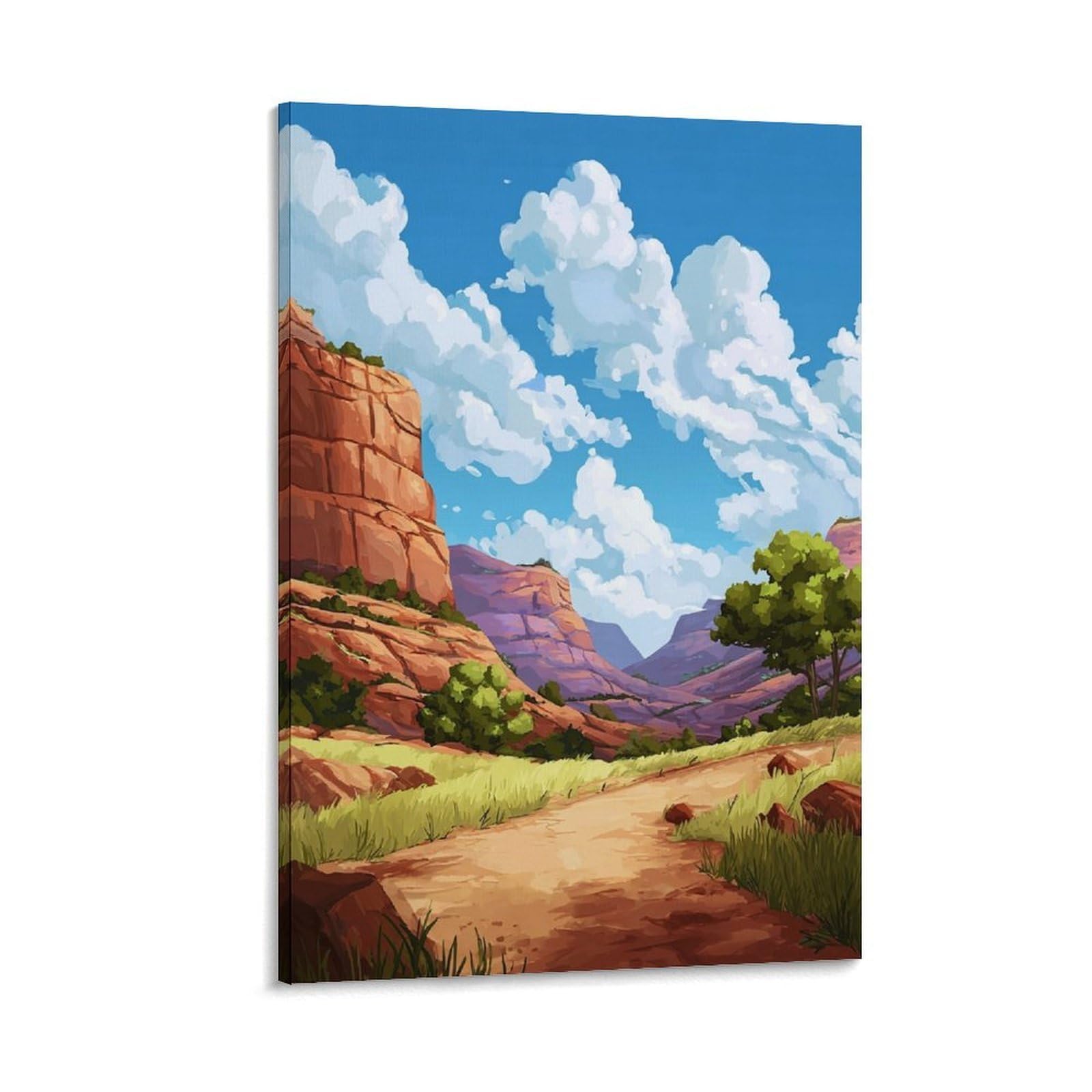 ZBBGGOZ East Canyon State Park Poster 24x36inch(60x90cm) Vintage Watercolor Canvas Art